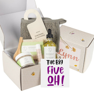 Congratulation Personalized Self care gift box, Natural skincare gift set- on Lucasgift