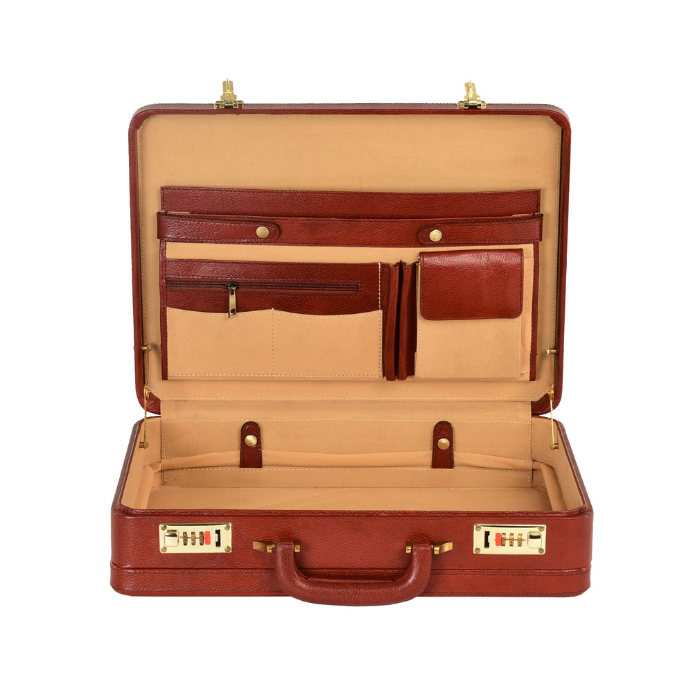 Expandable Leather Briefcase for Mens Leather Attache Handbag for Doctors Business Handbag Black Leather Briefcase Office Briefcase- on Lucasgift