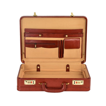 Expandable Leather Briefcase for Mens Leather Attache Handbag for Doctors Business Handbag Black Leather Briefcase Office Briefcase- on Lucasgift