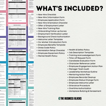 Employee Onboarding Template New Hire Checklist Employee Handbook Training Manual Onboarding Checklist New Hire Packet Job Application- on Lucasgift