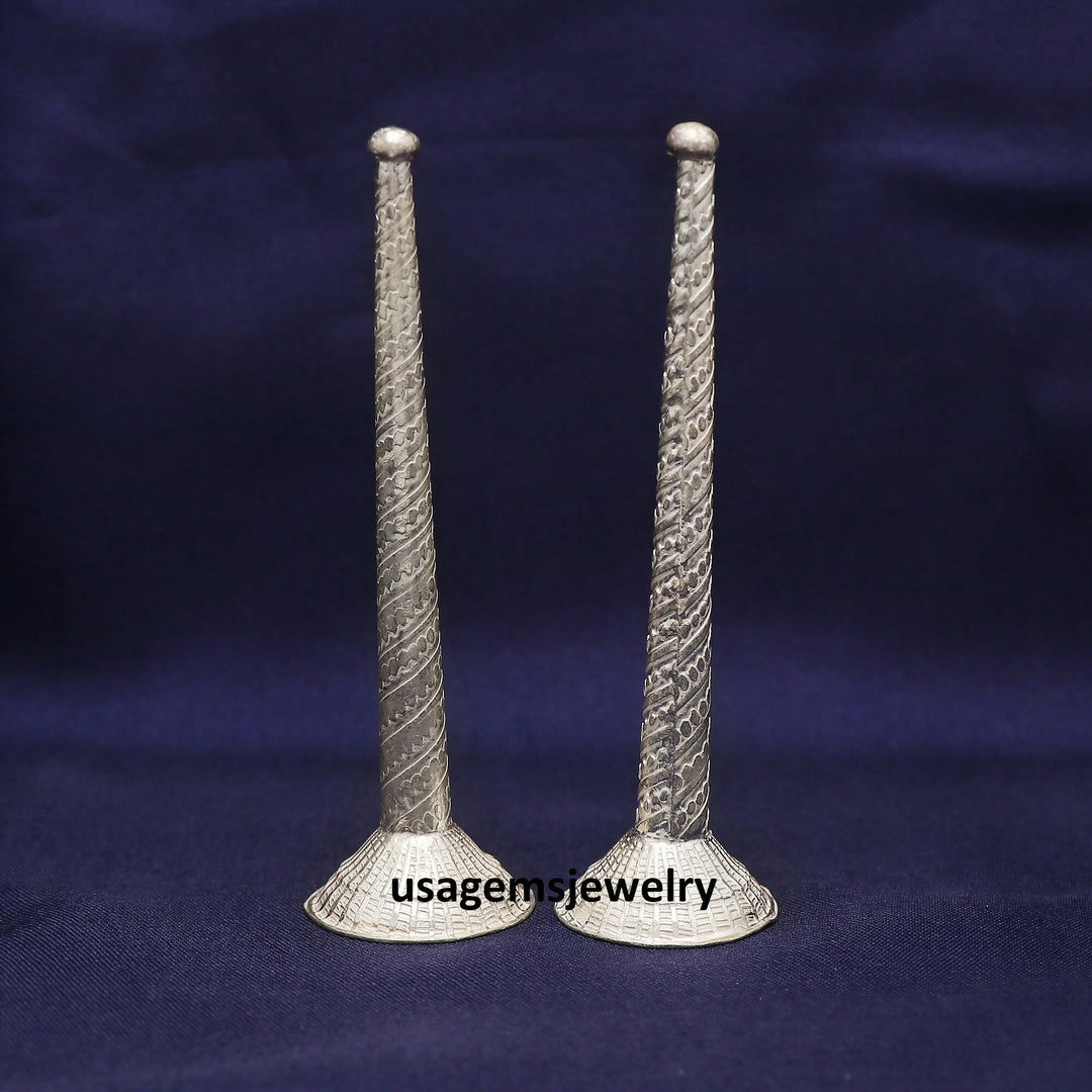 Pure Silver Chawar Pooja Fan Traditional Temple Ritual Accessory Vintage Style | Weight 22 Grams BJ1017- on Lucasgift