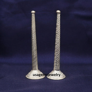 Pure Silver Chawar Pooja Fan Traditional Temple Ritual Accessory Vintage Style | Weight 22 Grams BJ1017- on Lucasgift