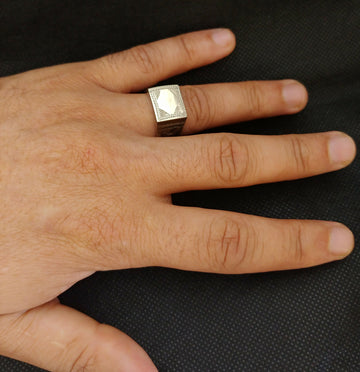 Tuareg Ring Brass Ebony Moroccan Jewelry Berber Handmade African Vintage, Tribal Ethnic- on Lucasgift