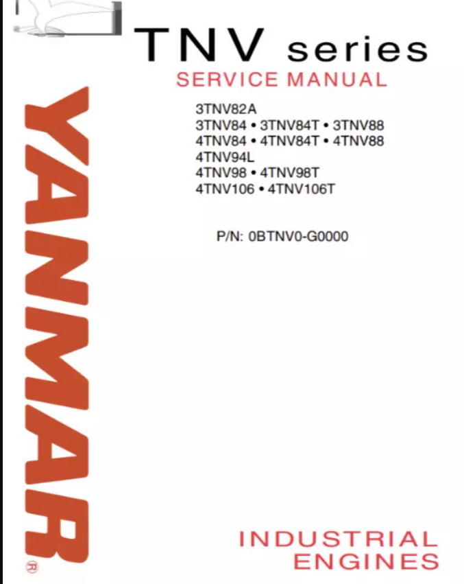YANMAR 3TNV82A 3TNV84 3TNV88 4TNV84 4TNV88 ENGINE Service Manual- on Lucasgift