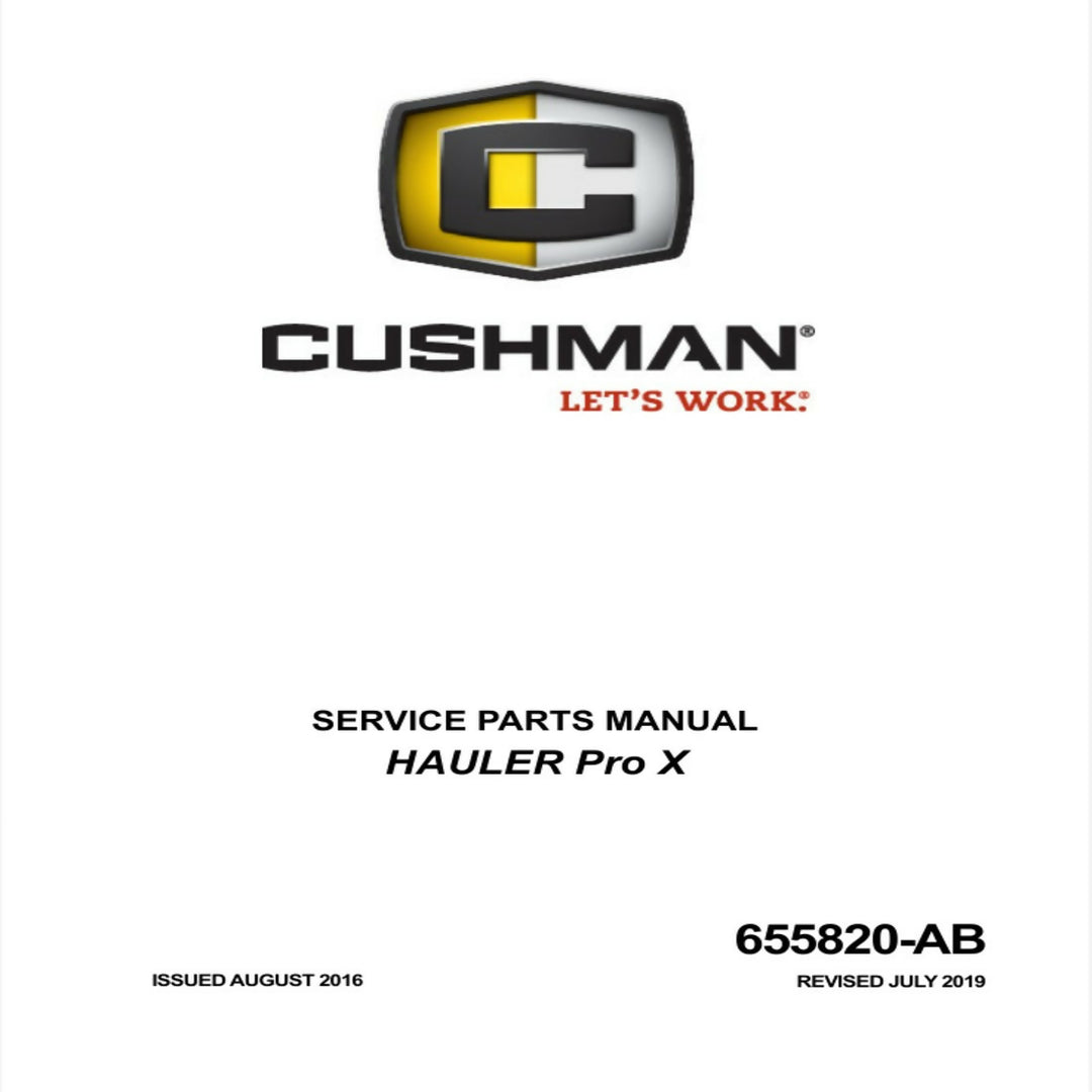 Cushman Hauler PRO X Service Manual 2014-2020