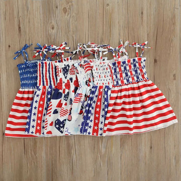 Girl Patriotic July 4th Dress- on Lucasgift