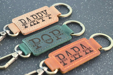 PAPA KEYCHAIN, Leather Keychain, Papa Gift, Gifts for Papa, Papa CHRISTMAS Gifts, Papa Gifts, Custom Papa Christmas Keychain, Father gift- on Lucasgift