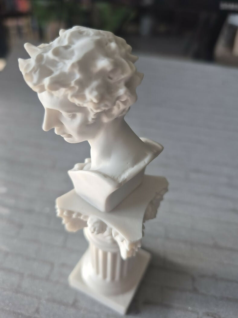 Classical Greco-Roman / Renaissance revival style Male Bust in Miniature- on Lucasgift