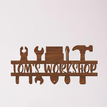 Workshop Wood Name Sign
