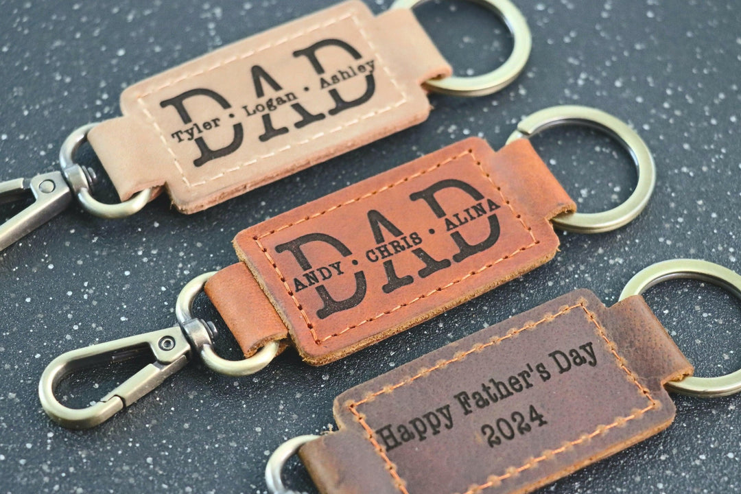 PAPA KEYCHAIN, Leather Keychain, Papa Gift, Gifts for Papa, Papa CHRISTMAS Gifts, Papa Gifts, Custom Papa Christmas Keychain, Father gift- on Lucasgift