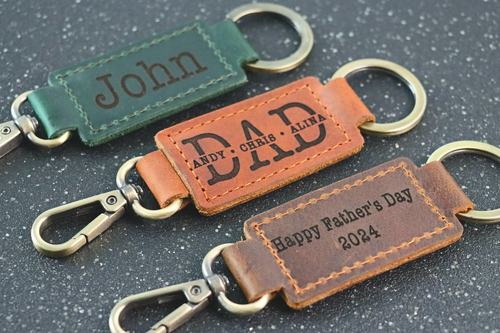 PAPA KEYCHAIN, Leather Keychain, Papa Gift, Gifts for Papa, Papa CHRISTMAS Gifts, Papa Gifts, Custom Papa Christmas Keychain, Father gift- on Lucasgift