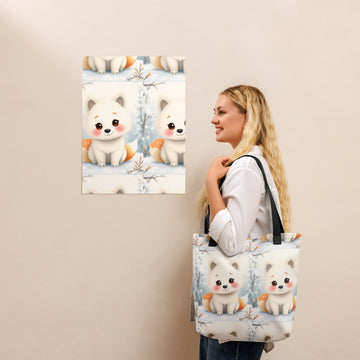 Carrying Winter Dreams – Fox Pup Tote- on Lucasgift