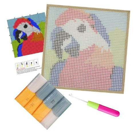 Children's Rug Making Latch Hooking Kit (30x30cm) | Palm Tree- on Lucasgift