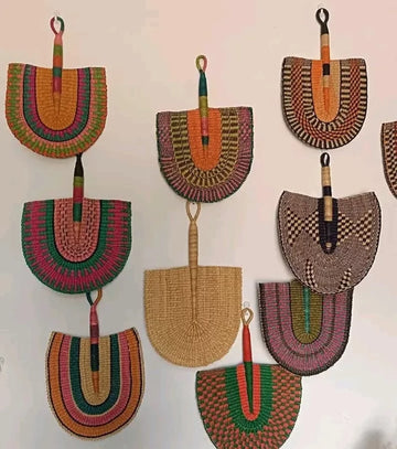 Bolga fans Decorative Bolga fans wall hanging Baskets Woven Bolga Fans- on Lucasgift
