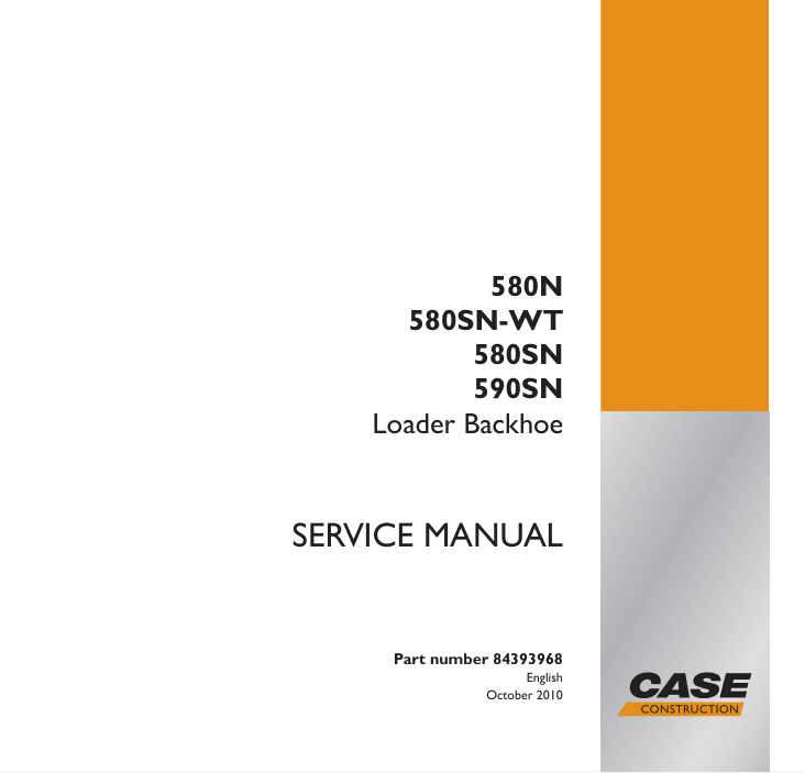 CASE 580N 580SN-WT 590SN SUPER N LOADER BACKHOE SERVICE REPAIR ENGINE MANUAL- on Lucasgift