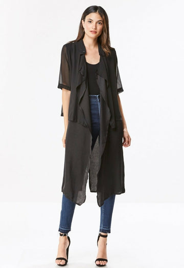 Boutique Double Layered Chiffon Coat- on Lucasgift