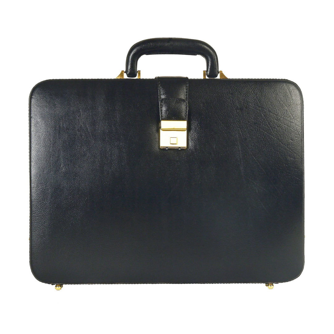 Genuine Leather Attache Briefcase for Men's Office Handbag Doctor Briefcase Leather Laptop MacBook Carry Case- on Lucasgift