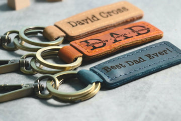 Personalized Dad Keychain, New Dad Gift, Engraved Dad Keychain, Fathers Day Keychain, First Fathers Day- on Lucasgift