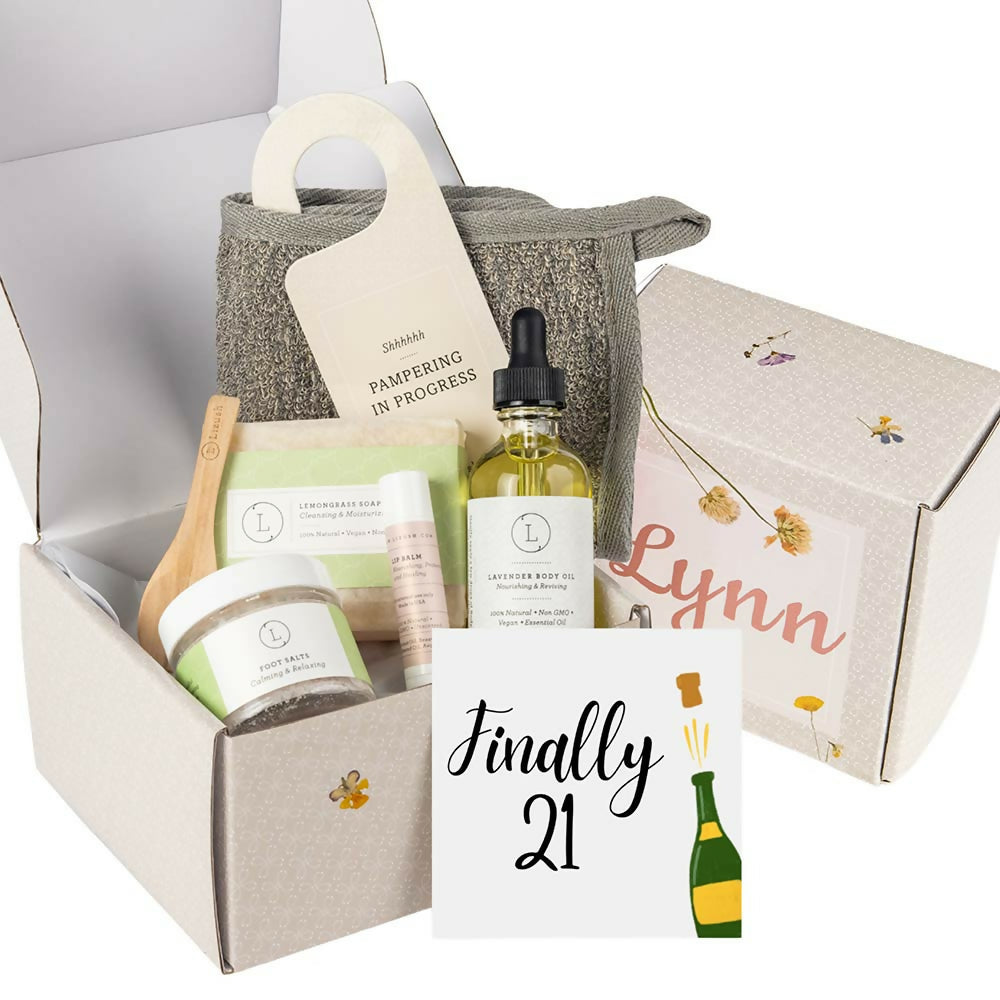 Dirty 30 Personalized Self care gift box, Natural skincare gift set- on Lucasgift