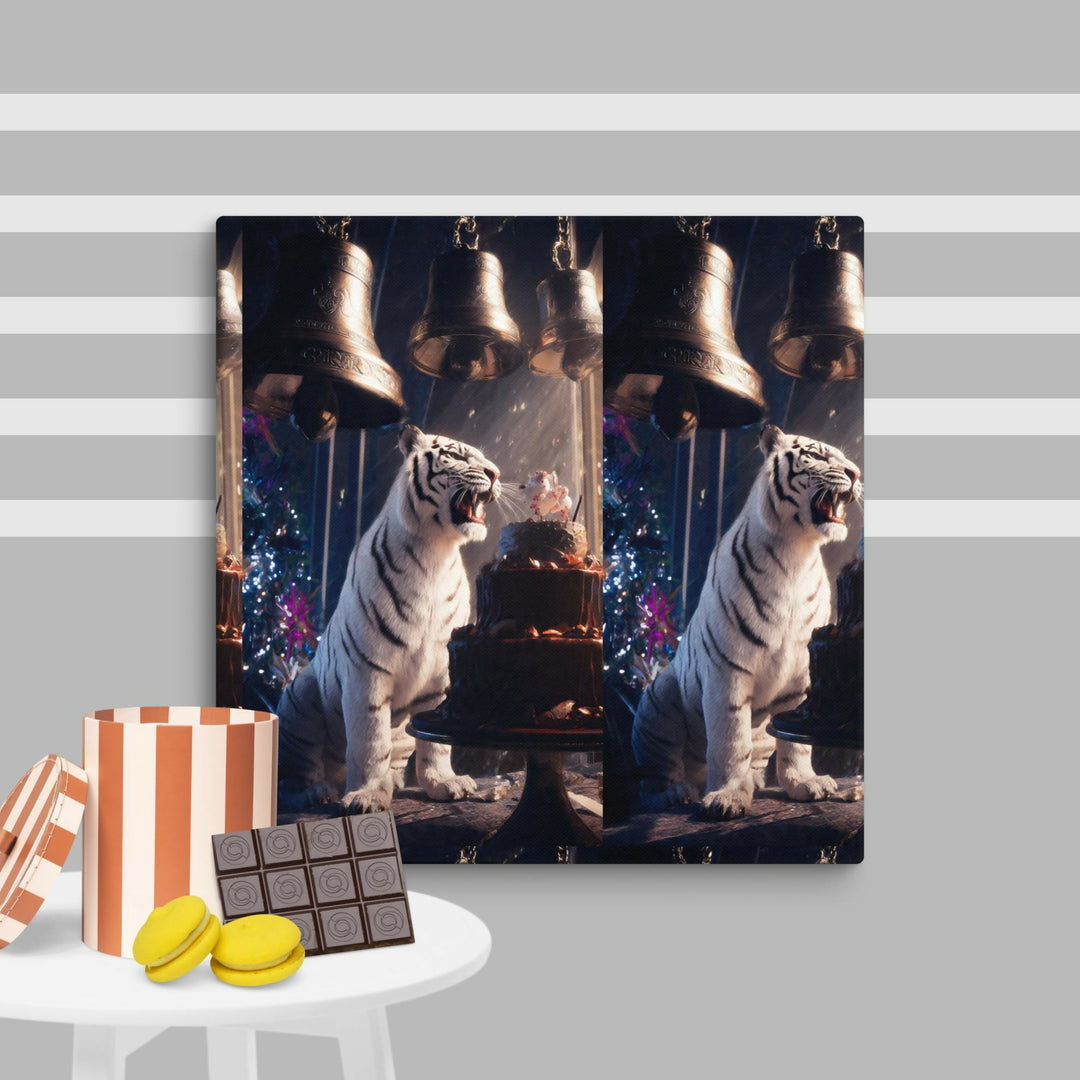 The White Tiger's Grand Chocolate Celebration Canvas