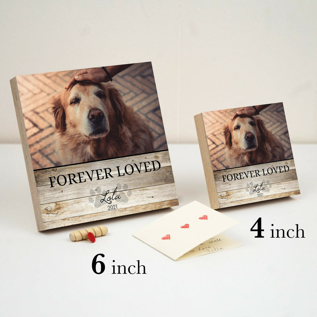 Personalized Pet Memorial Printed - Wood Photo Block - Dog Loss Gift - Dog Memorial Gift - Pet Loss Gift Dog - Pet Memorial Gift- on Lucasgift