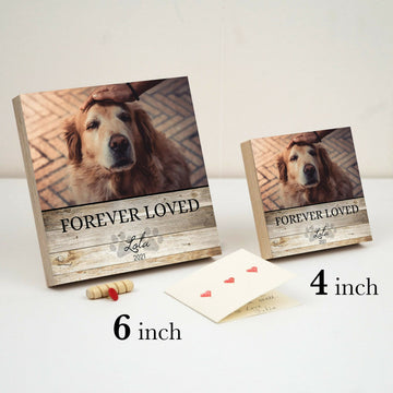 Personalized Pet Memorial Printed - Wood Photo Block - Dog Loss Gift - Dog Memorial Gift - Pet Loss Gift Dog - Pet Memorial Gift- on Lucasgift