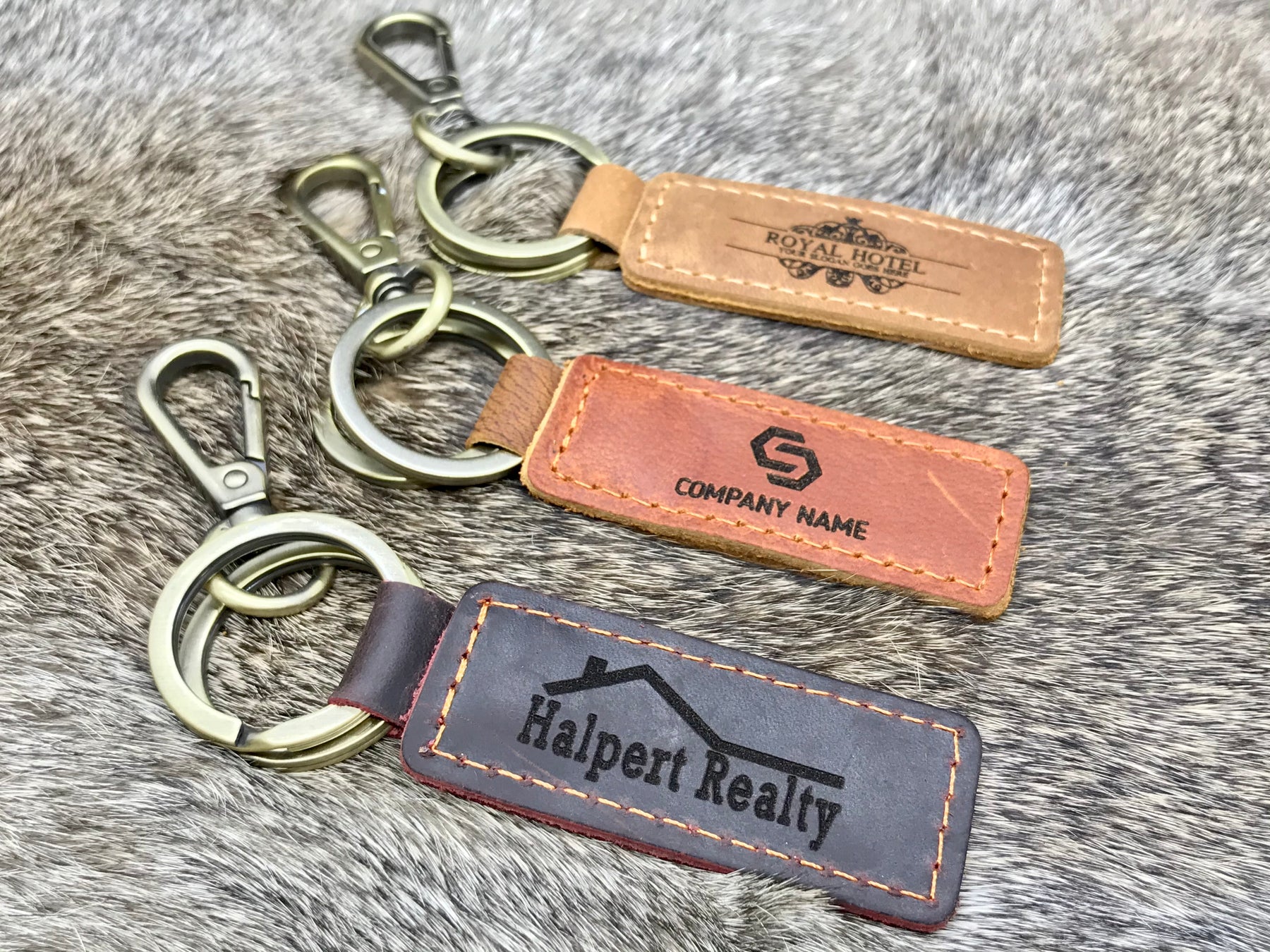 PitkaLeather 10 Pack Blank Leather Keychains Kit| Laser Engraving, Foil stamping-Fundraising Ideas-Promotional, Business, Personalized Gifts