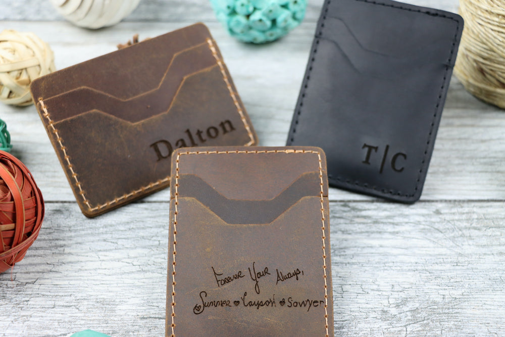 15 pcs+ Bulk Leather Card Holder , Real Leather, Same Day Shipping, Free Shipping US-Lucasgift