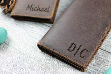 15 pcs+ Personalized Long Leather Men Wallet in Bulk