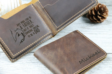 Personalized Engraved Leather Mens Wallets in Bulk