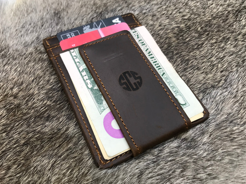 Leather Card Holder, LEATHER WALLET, Leather Wallet, MONOGRAMMED Gift, Leather Cardholder for Men, Mens Card Wallet, Custom Gift 24.00
