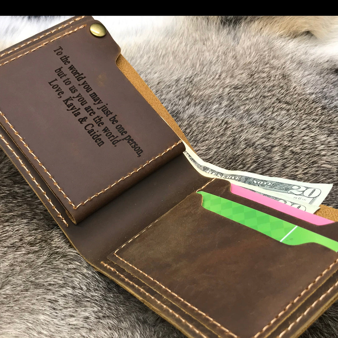 Bifold Wallet Handmade Leather Wallet Leather Personalized 