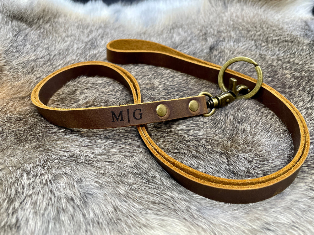 Personalized Leather Lanyard , Real Leather, Same Day Shipping, Free Shipping US-Lucasgift