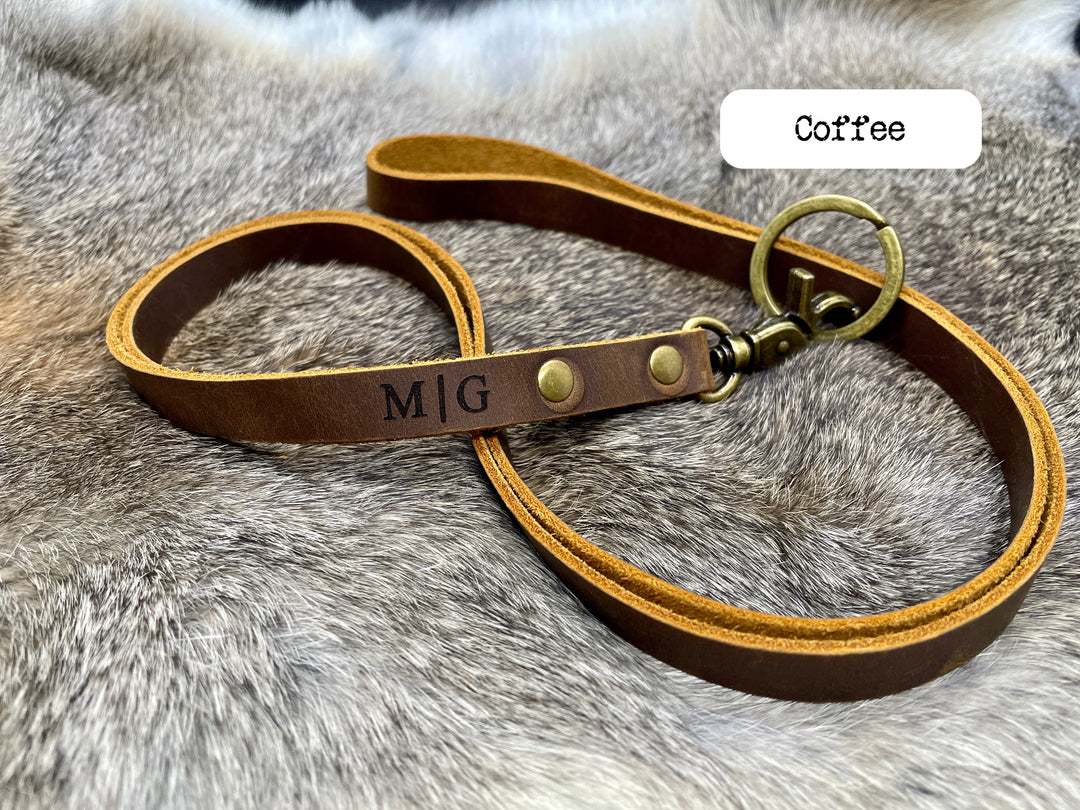 Personalized Leather Lanyard | Badge Holder | ID Keychain Necklace with Swivel Clip | Christmas Gift | Stocking Stuffer | Short or Long