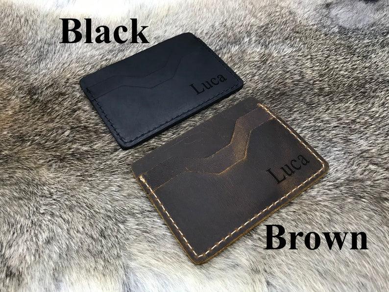 PERSONALIZED Minimalist Slim Card Leather Wallet 19.90
